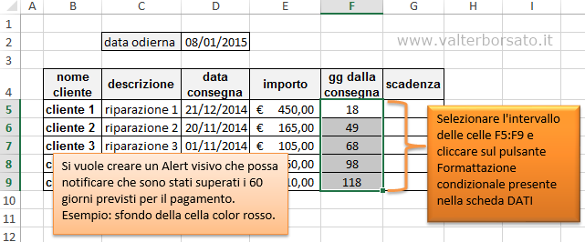 scadenzario pagamenti excel
